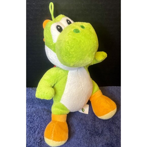 Super Mario Yoshi Plush Toy 7" Green Orange Stuffed Animal For Kids - Picture 1 of 4